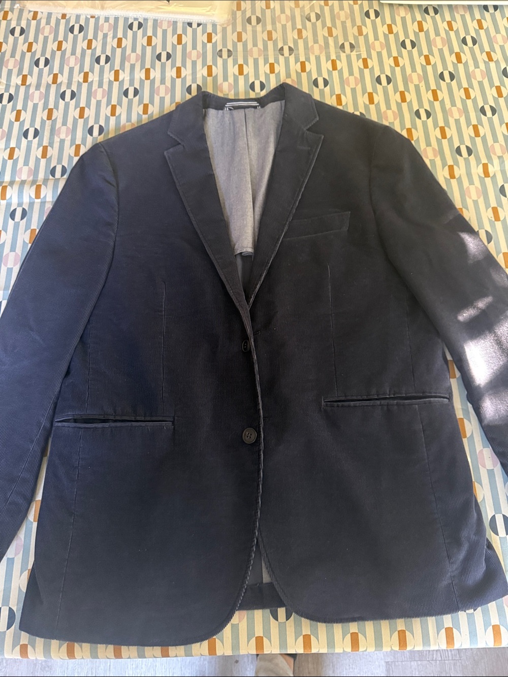 Men's Navy Corduroy - Classic Tailored Blazer
